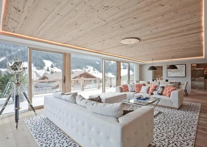 Super Luxury Serviced Next To Gstaad Apartment Rougemont